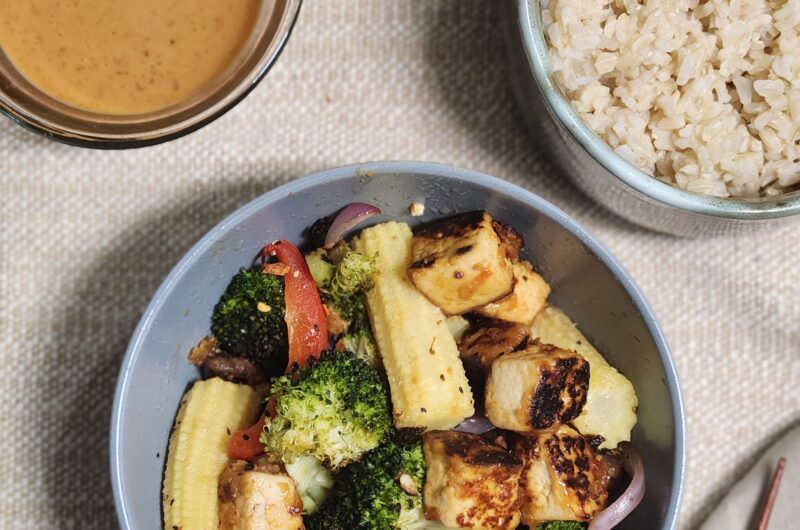 Roasted Thai Veggies with Tofu