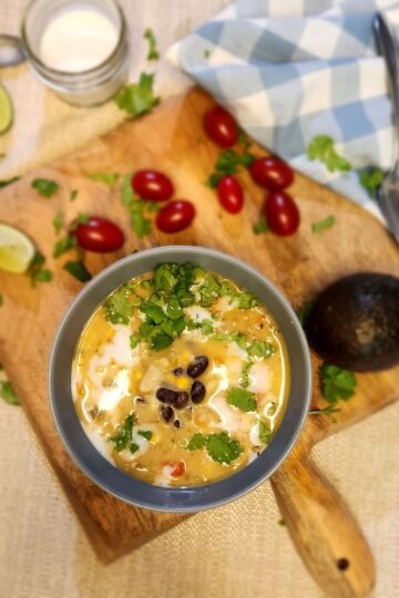 Potato, Black Bean and Corn Chowder
