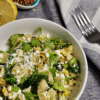 Zucchini and Roasted Corn Pasta