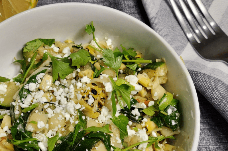 Zucchini and Roasted Corn Pasta
